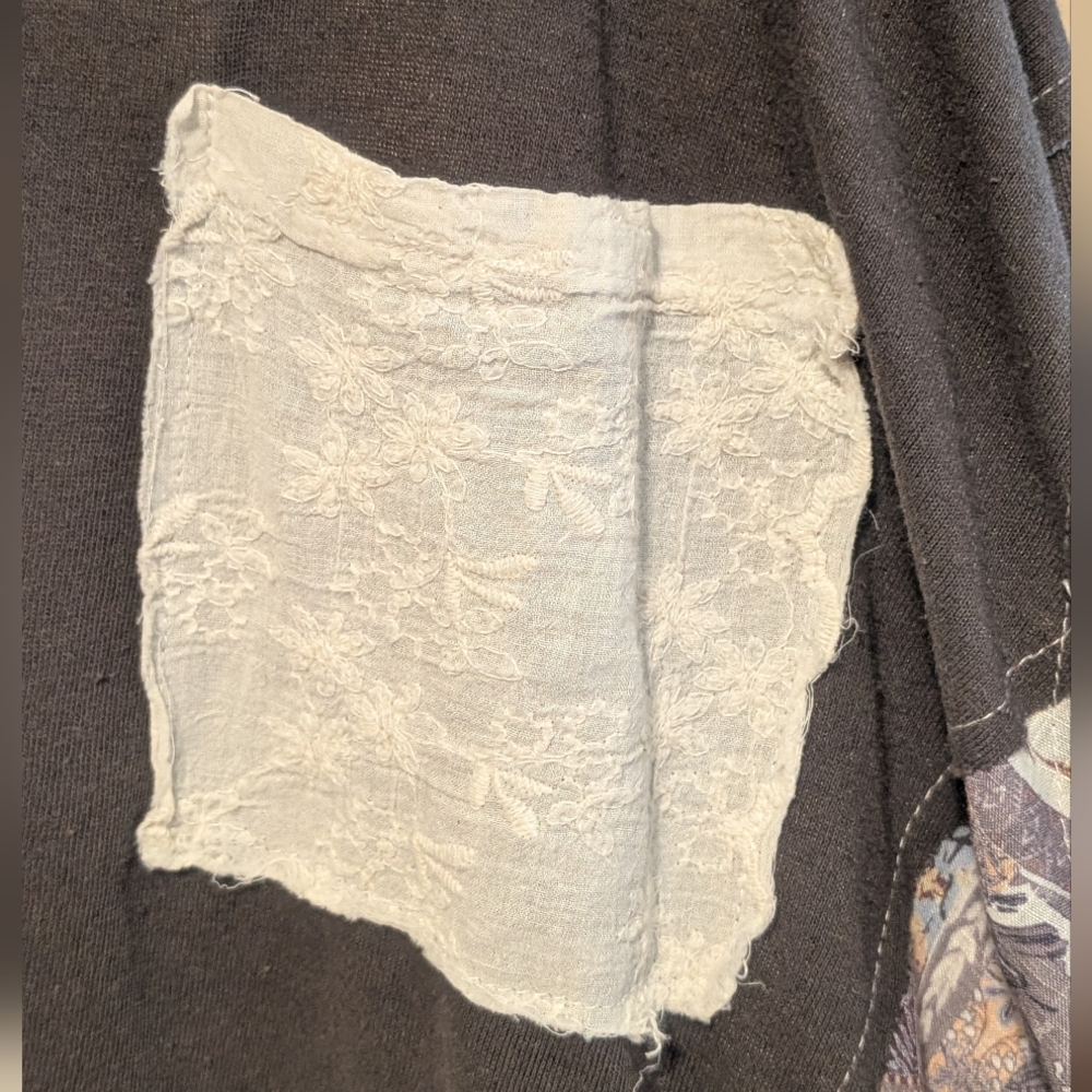 Pol Oversized Light-Weight Patchwork Long Sleeve … - image 2